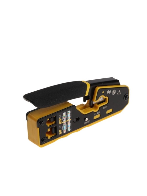 Кримпер ТУНДРА, обжим пластиковых клемм RJ45 RJ11/12, зачистка до 7 мм Кримпер ТУНДРА, обжим пластиковых клемм RJ45 RJ11/12, зачистка до 7 мм