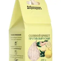 Соляной брикет куб &laquo;Противовирусный&raquo; 200 г &laquo;Добропаровъ&raquo; лимон, имбирь