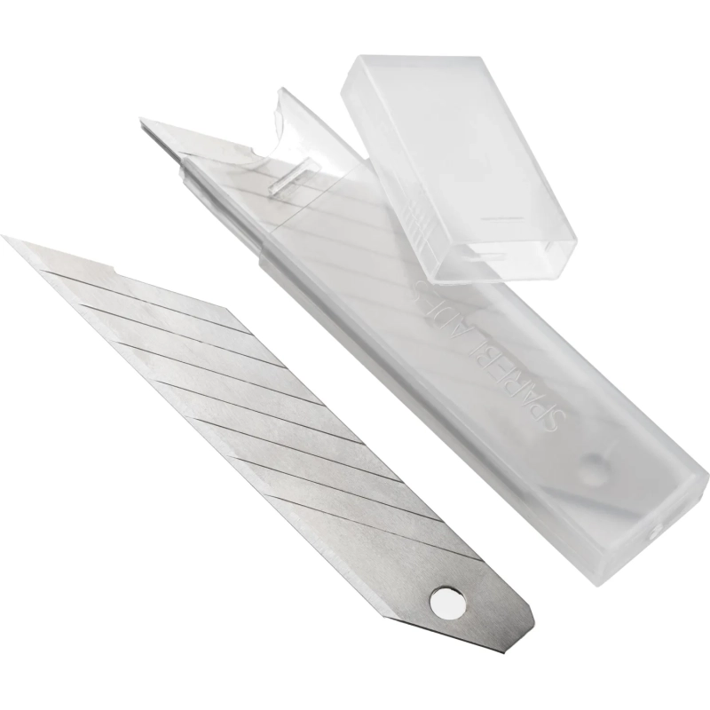 Лезвие для ножей запасное Topfort 18мм сегм.,сталь,30град,10шт/уп