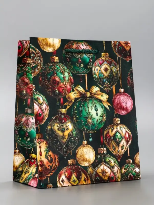 Пакет подарочный новогодний ламинированный, «Игрушки Новогодние» , 18×10×22.3 см Пакет подарочный новогодний ламинированный, «Игрушки Новогодние» , 18×10×22.3 см