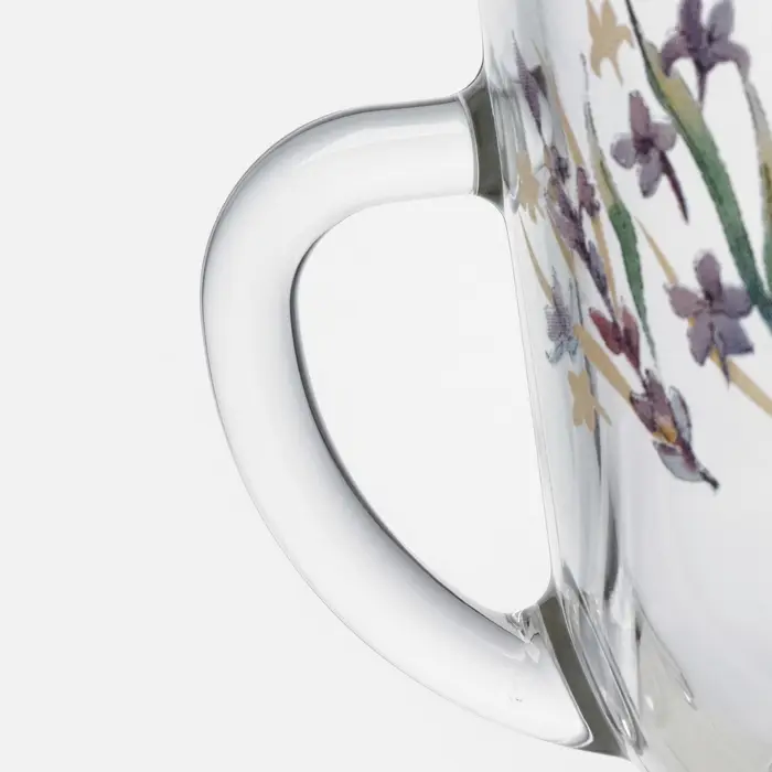 Кружка &laquo;Лаванда&raquo;, 200 мл, стекло, прозрачная