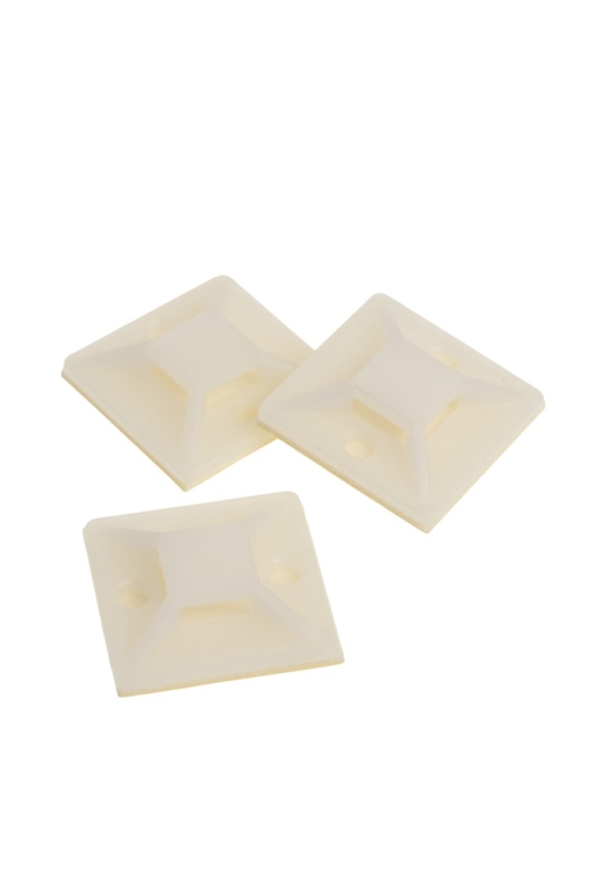 Площадка под хомут-стяжку ТУНДРА, 30х30 мм, цвет белый, 50 шт Площадка под хомут-стяжку ТУНДРА, 30х30 мм, цвет белый, 50 шт