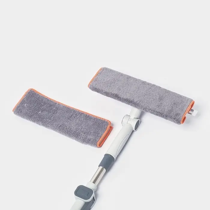 Оконная швабра с креплением на зажимах 28&times;8 см, длина 103-145 см, 2 насадки, 45+180 поворот