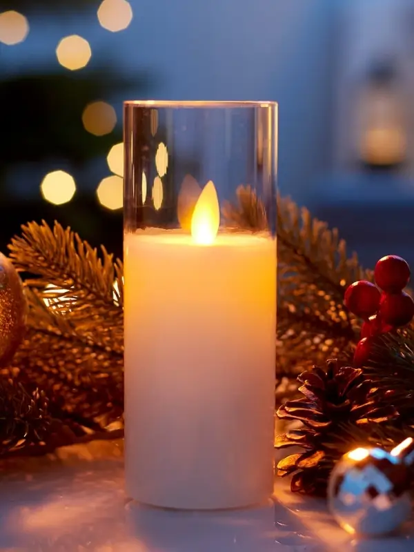 Светодиодная свеча Светодиодная свеча "Белая" 14х5.5 см, AAx2 (не в компл.), Т/БЕЛЫЙ