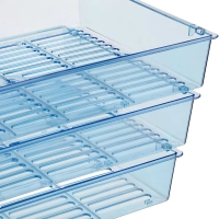 Лоток горизонтальный Attache Bright Colours решетчатый прозрачный голубой