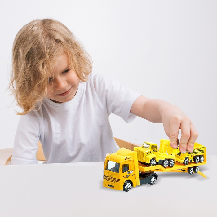 Машина металлическая «Строительный автовоз», масштаб 1:64, МИКС Машина металлическая «Строительный автовоз», масштаб 1:64, МИКС