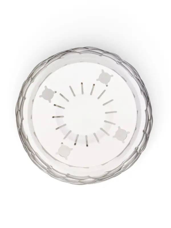 Горшок для цветов с поддоном &laquo;Камни&raquo;, 8 л, пластиковый, белый