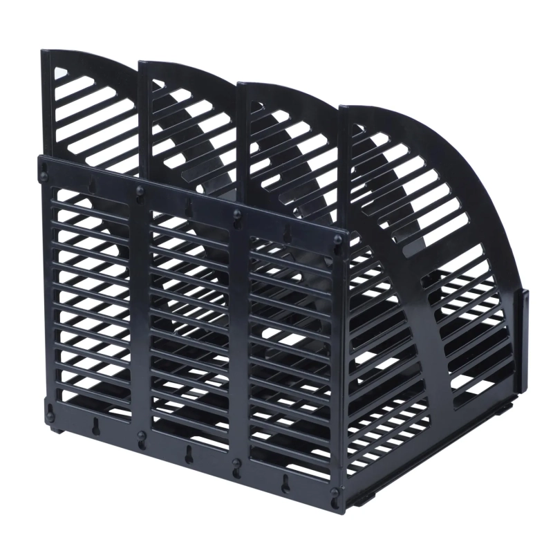 Лоток вертикальный 240мм 3 отделения сборный черный