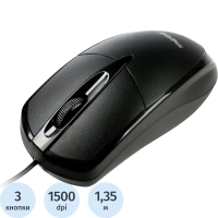 Мышь компьютерная Smartbuy ONE 215-K проводная черная (SBM-215-K)/100