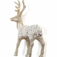 Ёлочная игрушка &laquo;Олень блестящий галант&raquo;, 16&times;12 см, золотистая