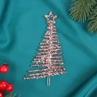 Ёлочная игрушка &laquo;Зимнее волшебство. Ёлочка сияние звезда&raquo;, 14&times;8 см, розовый