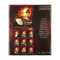 Набор предметных тетрадей Calligrata &laquo;Футбол&raquo;, 10 предметов, 48 листов, со справочным материалом, обложка из мелованного картона, блок офсет