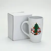 Кружка новогодняя «Пингвины», матовая широкая, 530 мл Кружка новогодняя «Пингвины», матовая широкая, 530 мл