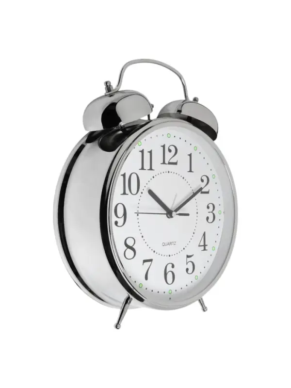Часы - будильник настольные &laquo;Классика&raquo;, с подвесом, дискретный ход, d=20 см, 30&times;23 см, 2АА
