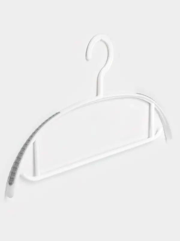 Плечики - вешалки для одежды Доляна, 40&times;19.5 см, 5 шт., широкие плечики, антискользящая накладка, белые