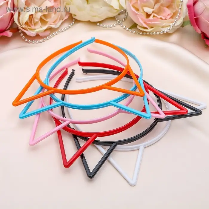 Ободок для волос "Ушки" 0,6 см, микс