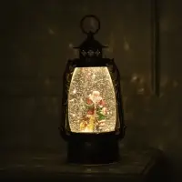 Светодиодная фигура &laquo;Фонарь с Дедом Морозом&raquo; 15&times;30&times;12.5 см, пластик, от батареек ААх3, USB, свечение тёплое белое