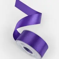 Лента атласная TEIRA, двухсторонняя, 38 мм, 25&plusmn;1 м, фиолетовая №0470