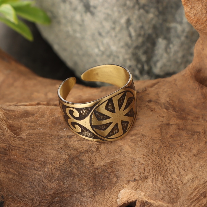 Кольцо-амулет "Коловрат", латунь