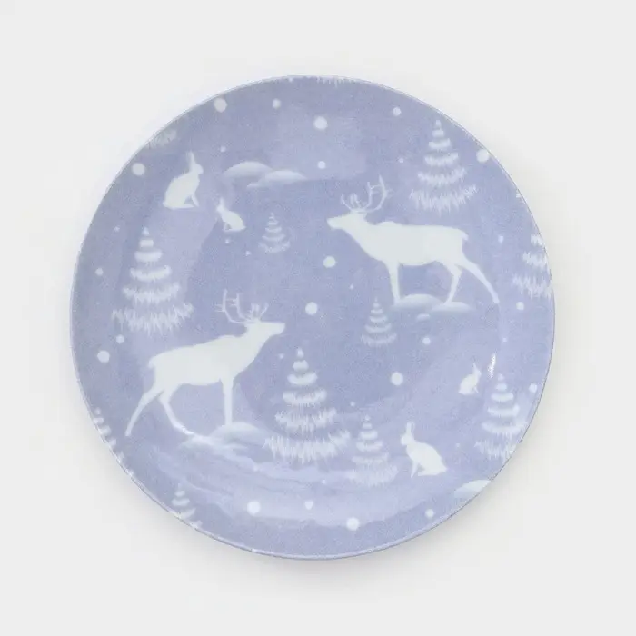 Набор фарфоровых тарелок «Зимний лес», 6 предметов, d=20 см, микс Набор фарфоровых тарелок «Зимний лес», 6 предметов, d=20 см, микс