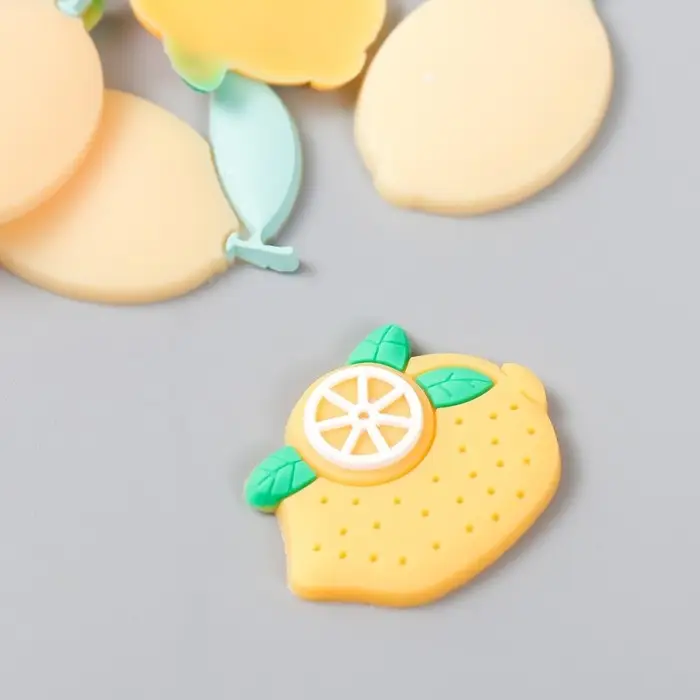 Декор для творчества резина Декор для творчества резина "Лимончики" набор 16 шт 2,3х3 см