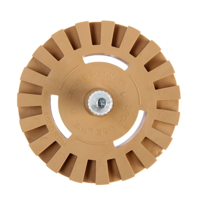 Круг шлифовальный резиновый ТУНДРА, для очистки клея, ценников, скотча, d=100 мм, 20 х 6 мм Круг шлифовальный резиновый ТУНДРА, для очистки клея, ценников, скотча, d=100 мм, 20 х 6 мм