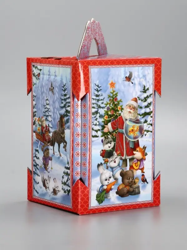 Подарочная новогодняя коробка «Золотая рыбка» 15.8×15.8×23.5 см Подарочная новогодняя коробка «Золотая рыбка» 15.8×15.8×23.5 см