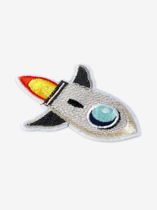 Термоаппликация «Ракета», 8.5×6 см, серая Термоаппликация «Ракета», 8.5×6 см, серая