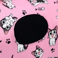 Сумка - переноска каркасная &laquo;Играющие котики&raquo;, размер S, 37.5&times;17&times;22 см, розовая