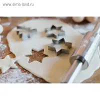 Форма для вырезания печенья новогодняя «Звезда», 6×6×2 см, цвет серебристый Форма для вырезания печенья новогодняя «Звезда», 6×6×2 см, цвет серебристый