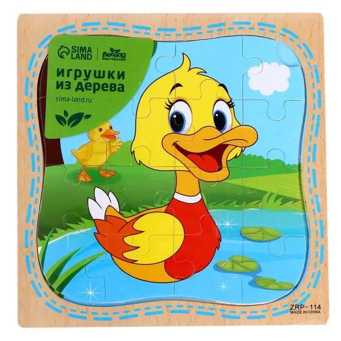 Пазлы «Уточка», в рамке, 16 элементов, 15×15 см Пазлы «Уточка», в рамке, 16 элементов, 15×15 см