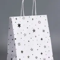 Пакеты подарочные крафт &laquo;С Днем Рождения&raquo;, 22&times;12&times;25 см, набор 4 шт.