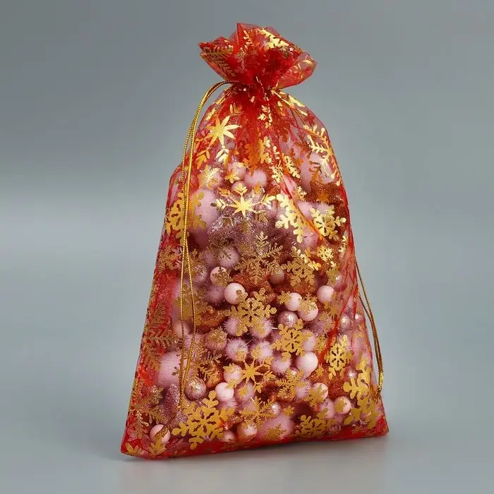 Мешочек подарочный органза «С Новым Годом!», 16 х 24 см +/- 1.5 см Мешочек подарочный органза «С Новым Годом!», 16 х 24 см +/- 1.5 см