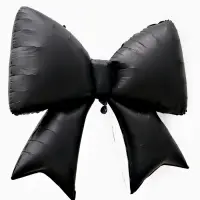 Воздушный шар фольгированный 39" "Бант" цвет черный