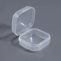 Баночки для хранения мелочей, 4 шт., 3.4&times;3.4&times;1.8 см, прозрачный