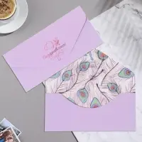Конверт для денег «Поздравляю!» софт тач, тиснение, сиреневый цвет, 9×19 см