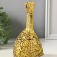 Шкатулка с крышкой для украшений &laquo;Балалайка&raquo;, 14.5&times;8.5&times;5.5 см, под золото