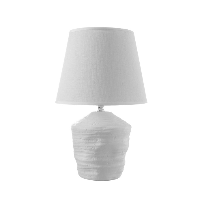 Настольная лампа с абажуром RISALUX «Небраска», 1×40 Вт, Е27, белый, 20×20×32 см Настольная лампа с абажуром RISALUX «Небраска», 1×40 Вт, Е27, белый, 20×20×32 см