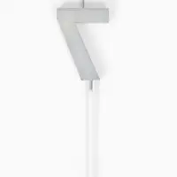 Свеча для торта &laquo;Элемент&raquo;, цифра "7" серебро