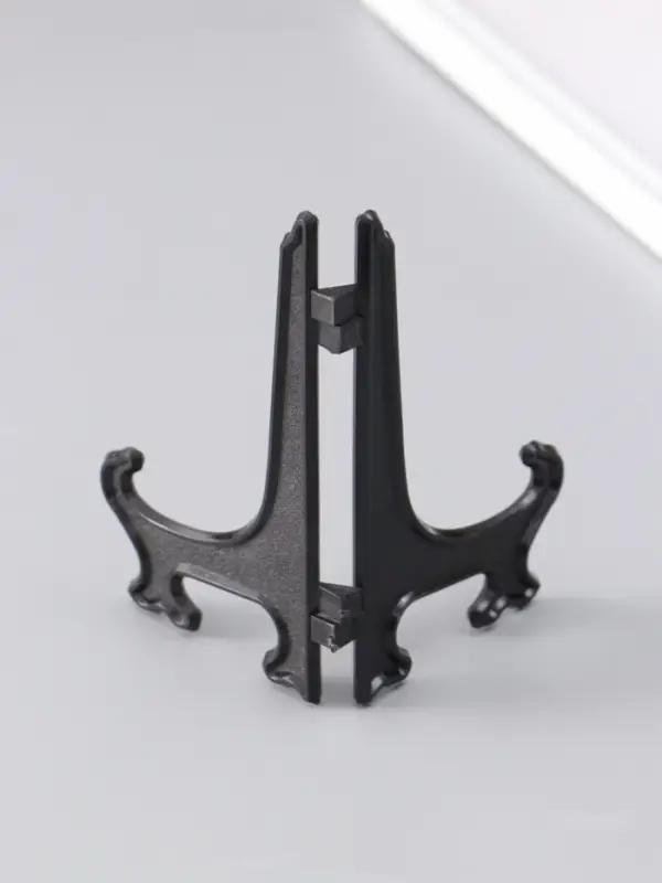 Подставка для тарелки декоративной d=13-16 см, пластик, 12.5 см, чёрная, набор 5 шт.