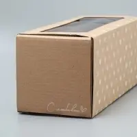 Коробка подарочная складная с пластиковым окном, упаковка, &laquo;Сердечки&raquo;, 14&times;35&times;14 см