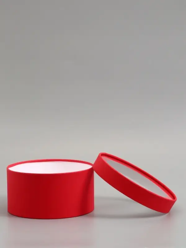 Подарочная коробка, красная, завальцованная с окном, 21 х 11 см