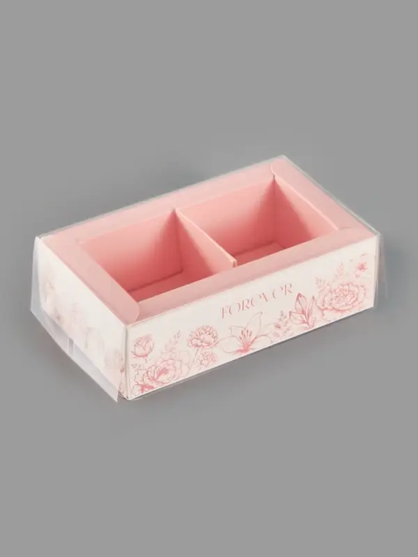 Коробка для 2 конфет с ячейками Forever, 10&times;6&times;3 см
