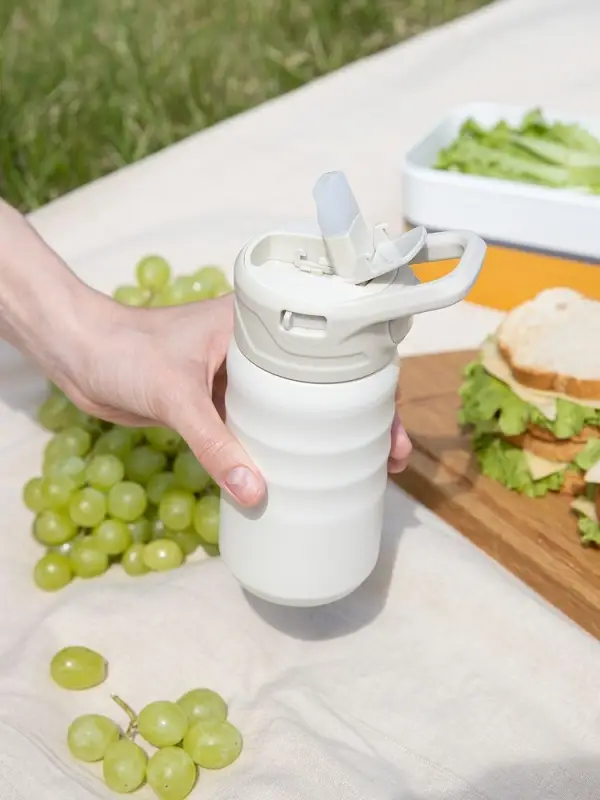 Термобутылка Fujisan 2.0 без логотипа, белая (молочная)