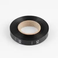 Размерник сатиновый, XS, 1000 шт., 12 мм, 30 м, чёрный