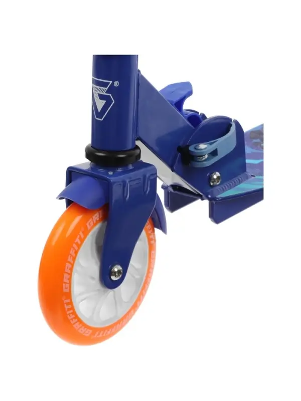 Самокат городской GRAFFITI Comfort 120, складной, колёса PU 120 мм, ABEC 7 Carbon, синий