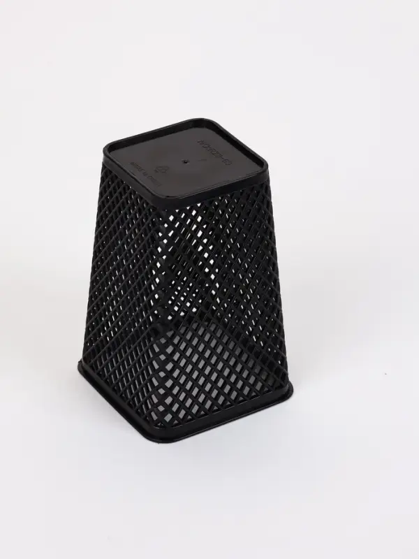 Корзины для хранения &laquo;Аура&raquo;, набор 4 шт.: 7.5&times;7.5&times;18 см, чёрные