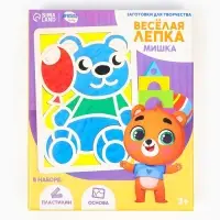 Картина пластилином &laquo;Мишка&raquo;, 21&times;15 см, набор для творчества