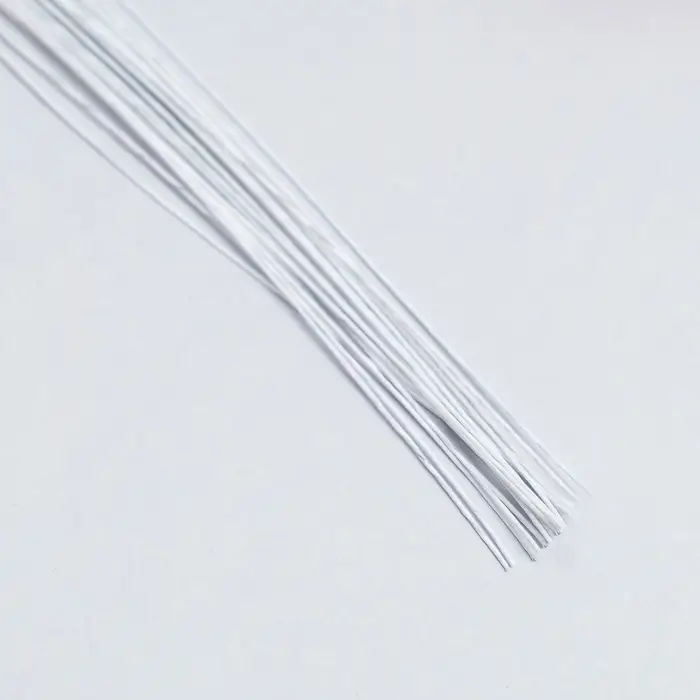 Флористическая проволока в бумажной оплётке &laquo;Белая&raquo;, длина 36 см, 0.46 мм, набор 20 шт.