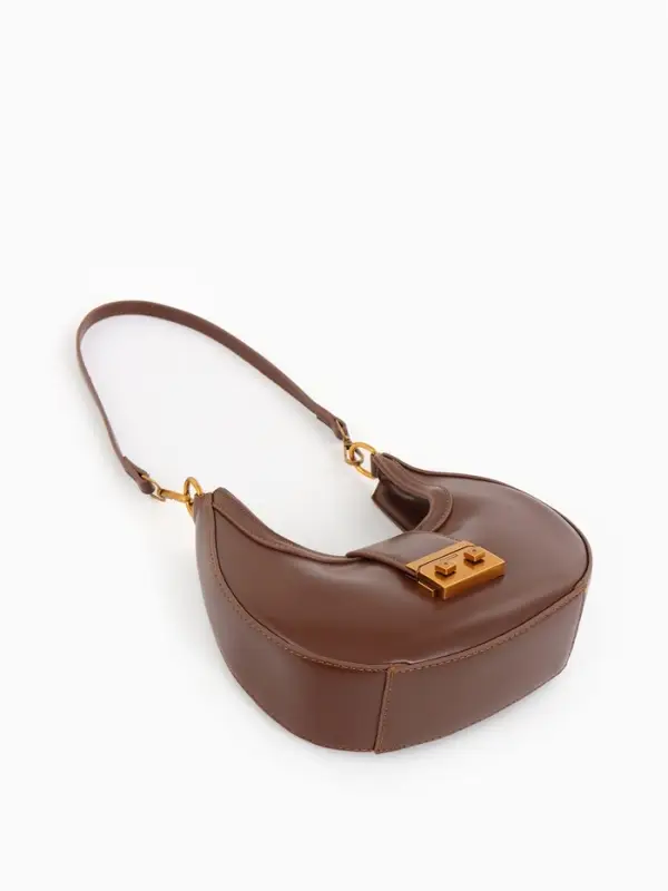 Сумка женская багет TEXTURA на молнии, 24&times;6.5&times;13 см, коричневая